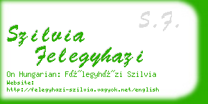 szilvia felegyhazi business card